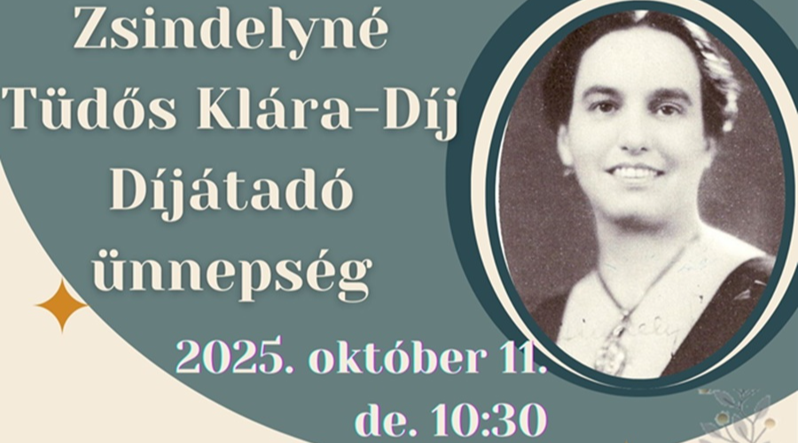 Idén is átadja a Zsindelyné Tüdős Klára-Díjakat az országos Nőszövetség